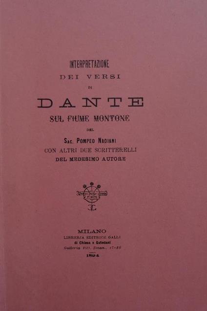 Interpretazione dei versi di Dante sul fiume Montone - copertina