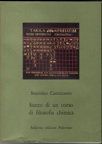 Sunto di un corso di filosofia chimica - copertina