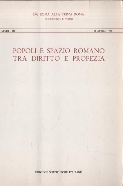 Popoli e spazio romano tra diritto e profezia - copertina