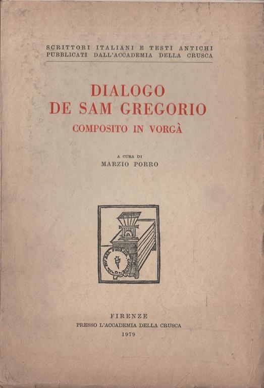 Dialogo de Sam Gregorio composito in vorgà - copertina