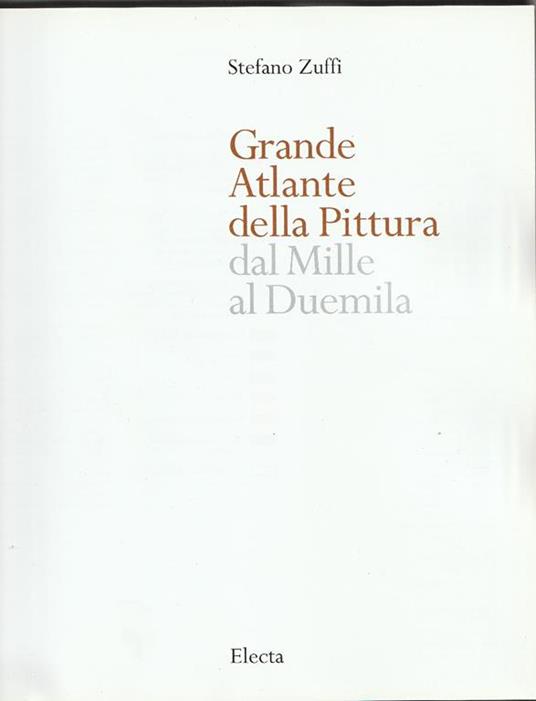Grande atlante della pittura dal Mille al Duemila - Stefano Zuffi - copertina