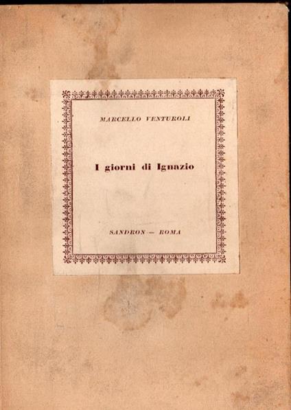Autografato! I giorni di Ignazio - Marcello Venturoli - copertina