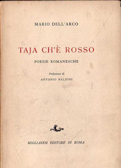 Autografato! Taja ch'è rosso - Mario Dell'Arco - copertina