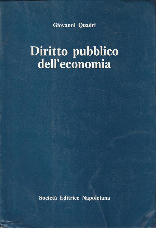 Diritto pubblico dell'economia - Giovanni Lodovico Quadri - copertina