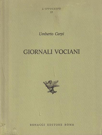 Giornali Vociani - Umberto Carpi - copertina