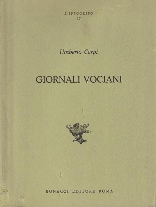 Giornali Vociani - Umberto Carpi - copertina