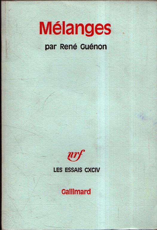 Mélanges par René Guénon - René Guénon - copertina