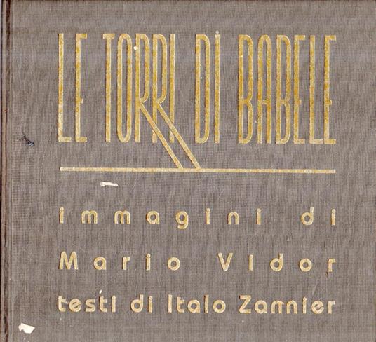 Le torri di Babele - Mario Vidor - copertina