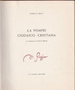 La Pompei giudaico-cristiana - A. Baldi - copertina