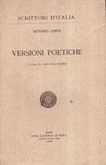 Versioni poetiche. Antonio Conti. Laterza (1966)