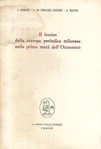 Il lessico della stampa periodica milanese nella prima metà dell'Ottocento - copertina