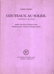 Couteaux au soleil (curtelle a lu soue) - Albino Pierro - copertina