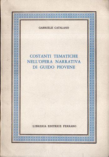 Costanti tematiche nell'opera narrativa di Guido Piovene - copertina