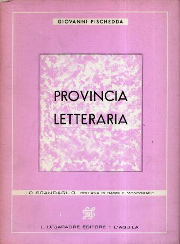Provincia Letteraria - Giovanni Pischedda - copertina