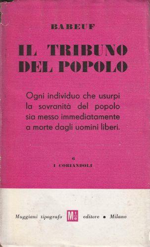 Il tribuno del popolo - François Noël Babeuf - copertina