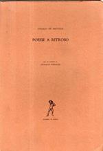 Poesie a ritroso. 1928