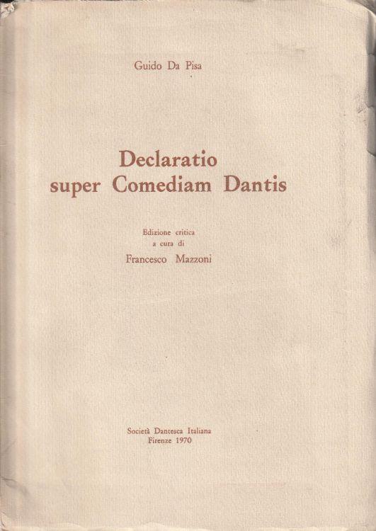 1° edizione! Declaratio super Comediam Dantis - copertina