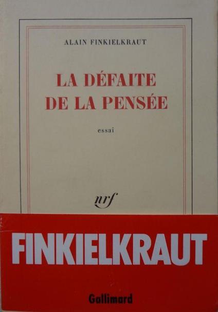 La défaite de la pensée - copertina