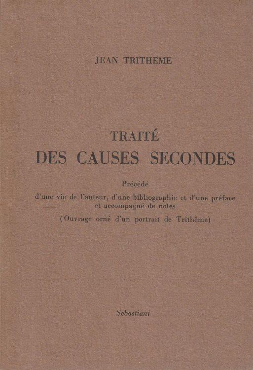 Traité des causes secondes - copertina