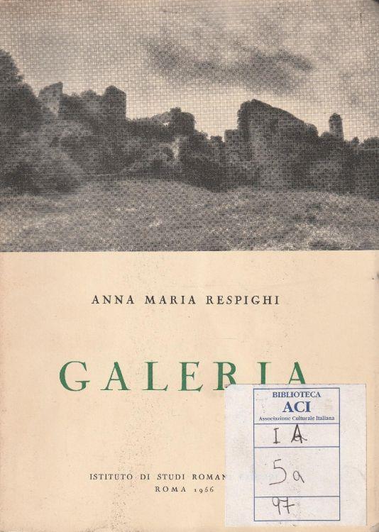 Galeria (Vol. 1 di "Regione Romana") - copertina