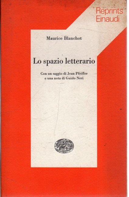 Lo spazio letterario - Maurice Blanchot - copertina