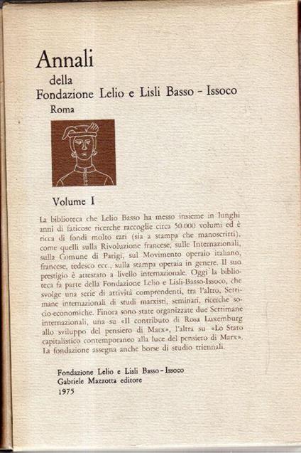 Annali. vol.I. I periodici della biblioteca Basso (1684 - 1849) - copertina