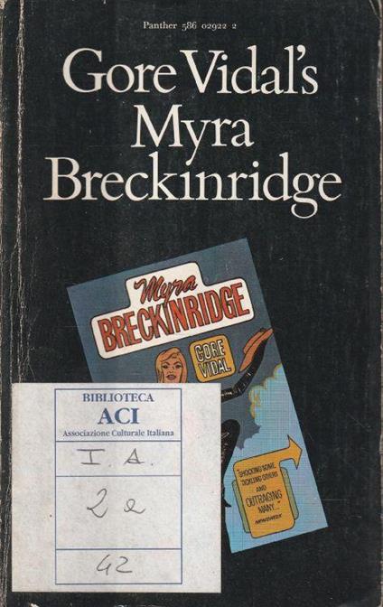 Autografato ! Myra Breckinridge - Gore Vidal - copertina