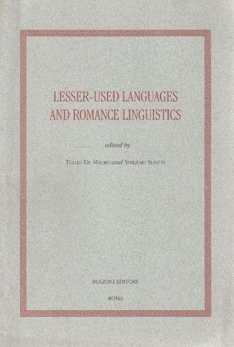 Lessed-used languages and romance linguistics - copertina