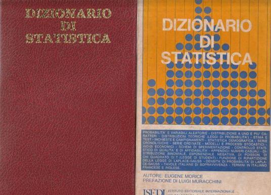 Dizionario di statistica - copertina