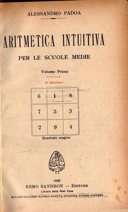 Aritmetica Intuitiva: per le scuole medie - copertina