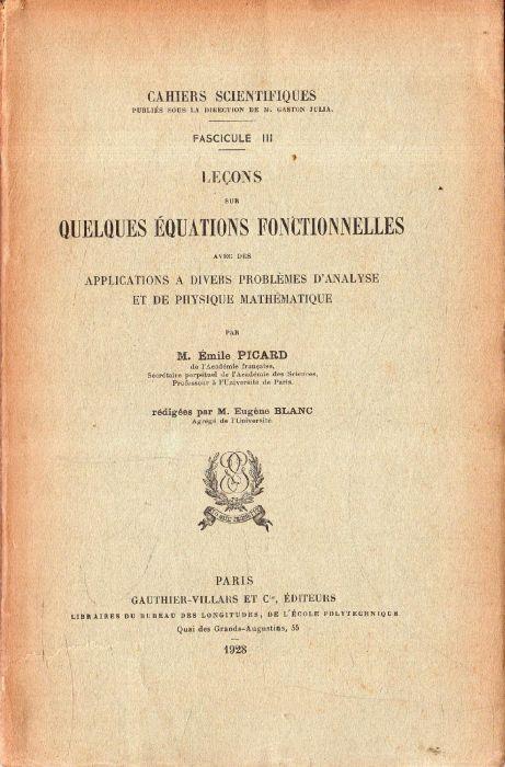 Leçons sur quelques équations fonctionnelles - copertina