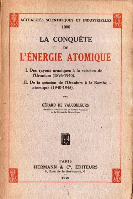 La Conquete de L'Energie Atomique - copertina