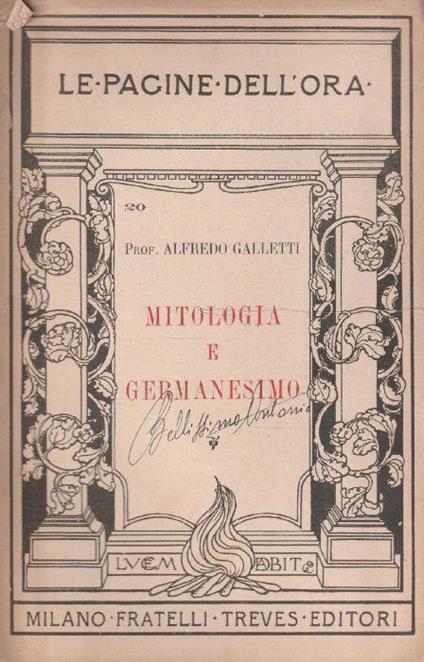 Mitologia e Germanesimo - Emilio De Marchi - copertina