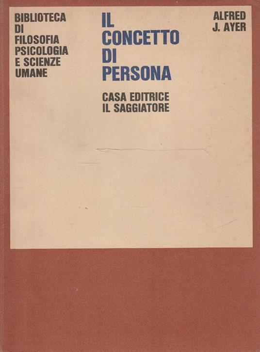 Il concetto di persona e altri saggi - copertina