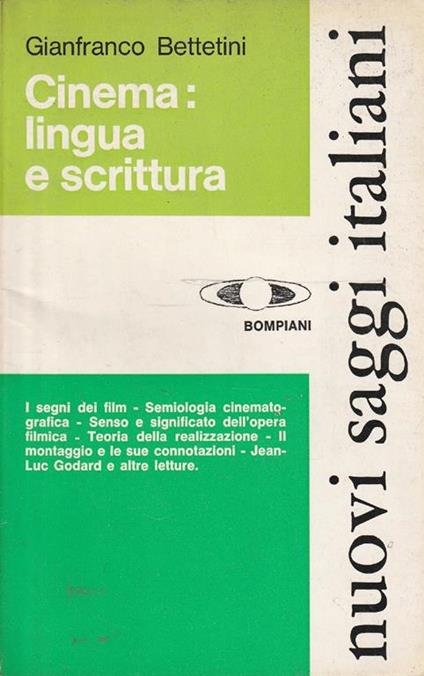 Cinema: lingua e scrittura - Gianfranco Bettetini - copertina