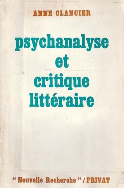 Psycanalyse et critique littéraire - copertina