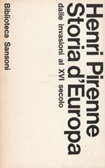 Storia d'Europa dalle invasioni al XVI secolo