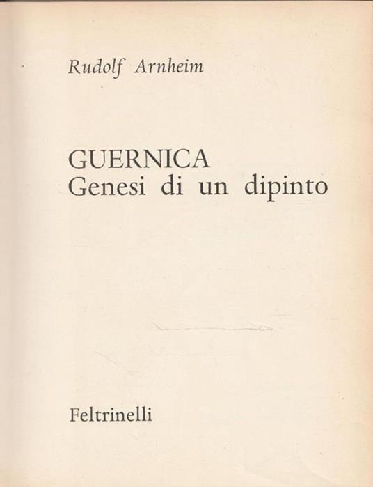 Guernica. Genesi di un dipinto - copertina