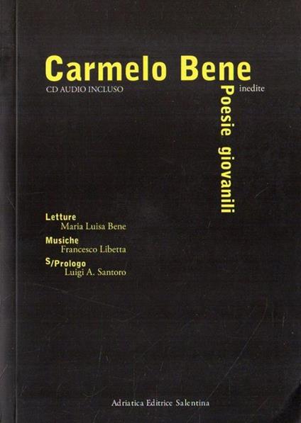Poesie giovanili - Carmelo Bene - copertina