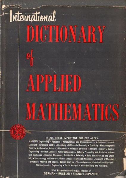 The  international dictionary of applied mathematics - copertina