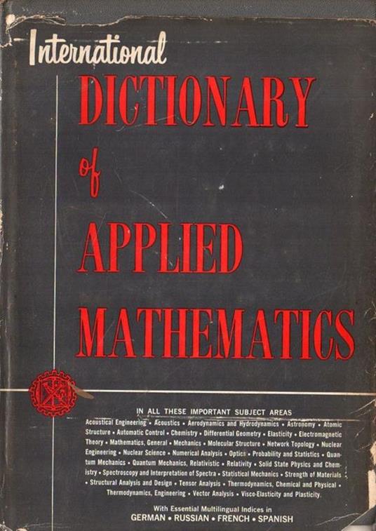 The  international dictionary of applied mathematics - copertina