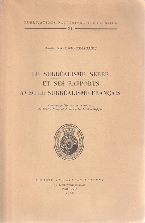Le Surréalisme serbe et ses rapports avec le Surréalisme francais - copertina