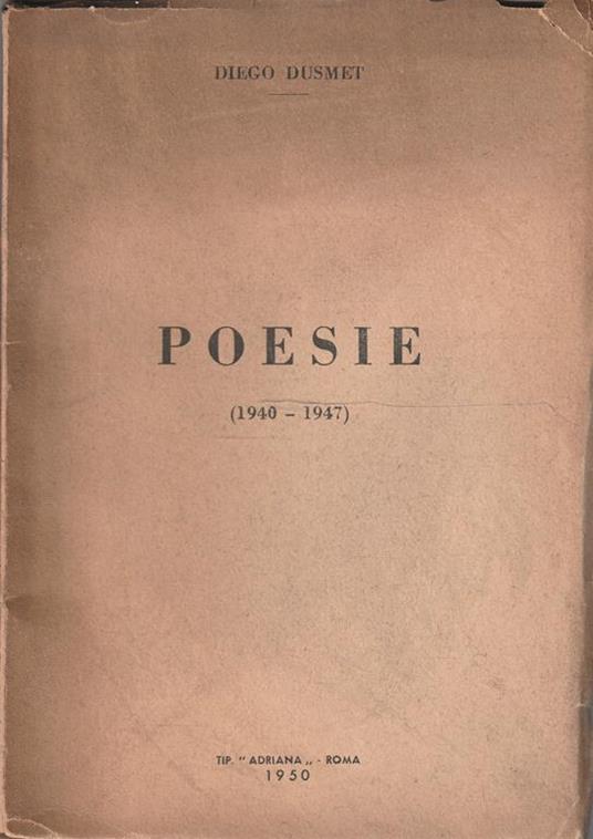 1° Edizione ! Poesie (1940-1947) - copertina