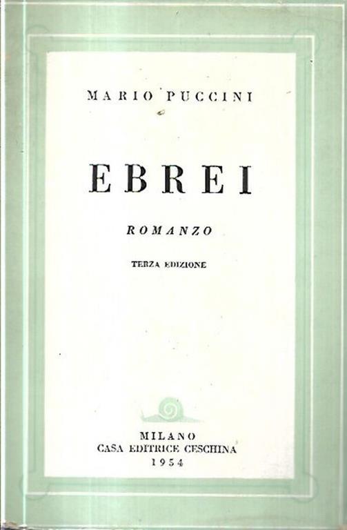 Ebrei: romanzo - Mario Puccini - copertina