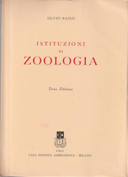 Istituzioni di zoologia - Silvio Ranzi - copertina