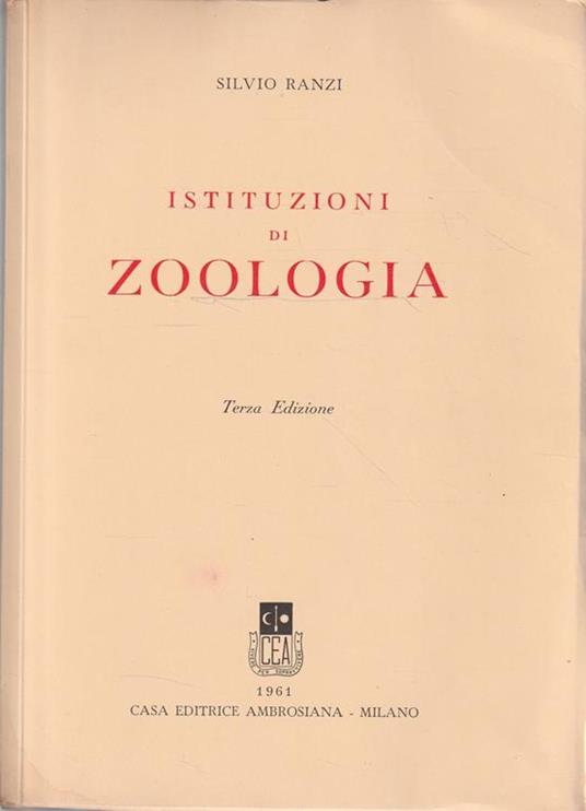 Istituzioni di zoologia - Silvio Ranzi - copertina