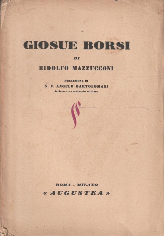 Giosuè Borsi - Ridolfo Mazzucconi - copertina