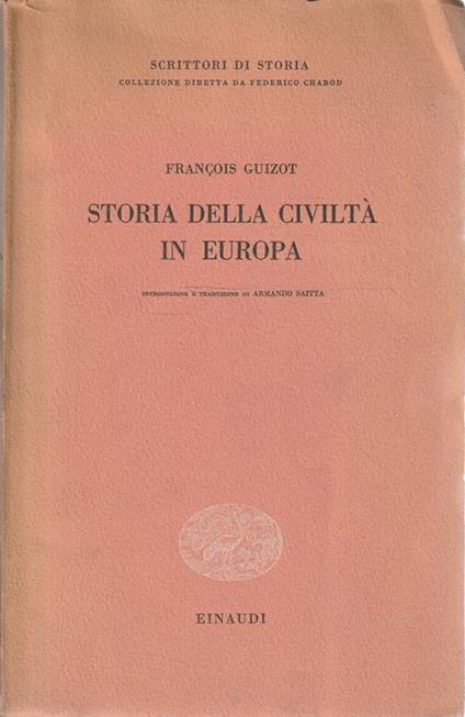 Storia della civiltà in Europa - copertina