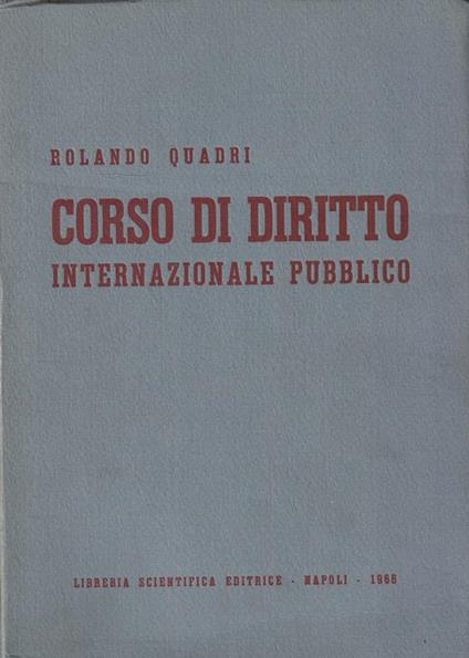 Corso di diritto internazionale pubblico - copertina