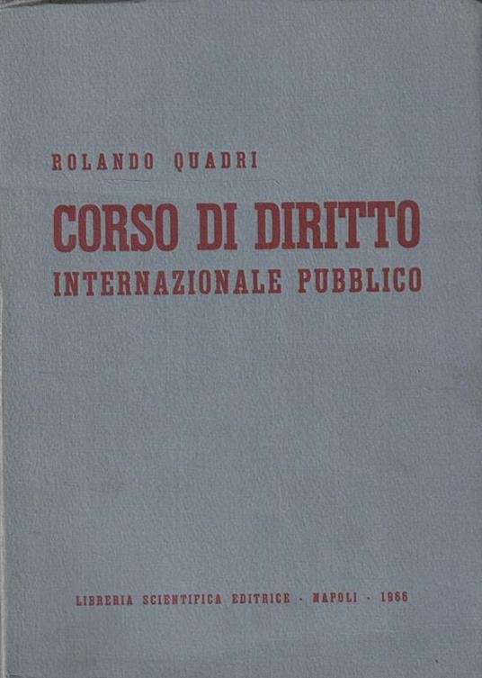 Corso di diritto internazionale pubblico - copertina